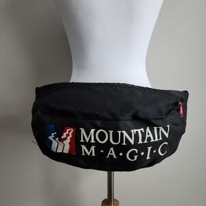 VTG 90s Mountain Magic Fanny Pack Large Big Retro Gorpcore Travel Waist Bag Ski